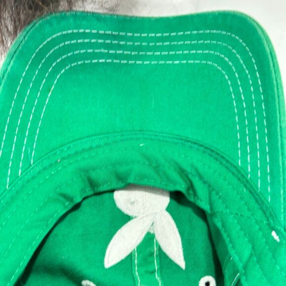 Vintage Women's Playboy H3 Sport Gear Hat Adjustable Green Embroidered w/ Clover - Picture 8 of 9